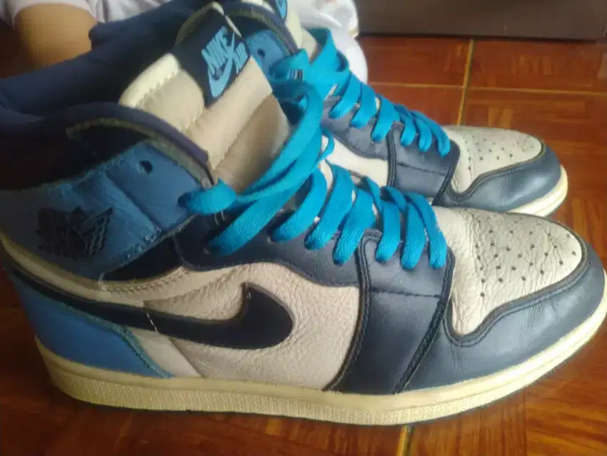 Air Jordan 1 High Obsidian, blue. Size 41/42 bisa pakai. Insol 26.5cm