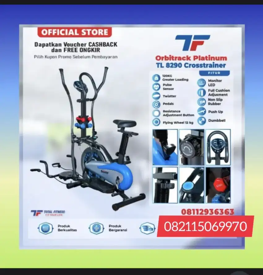 Sepeda statis murah tredmill gym promo