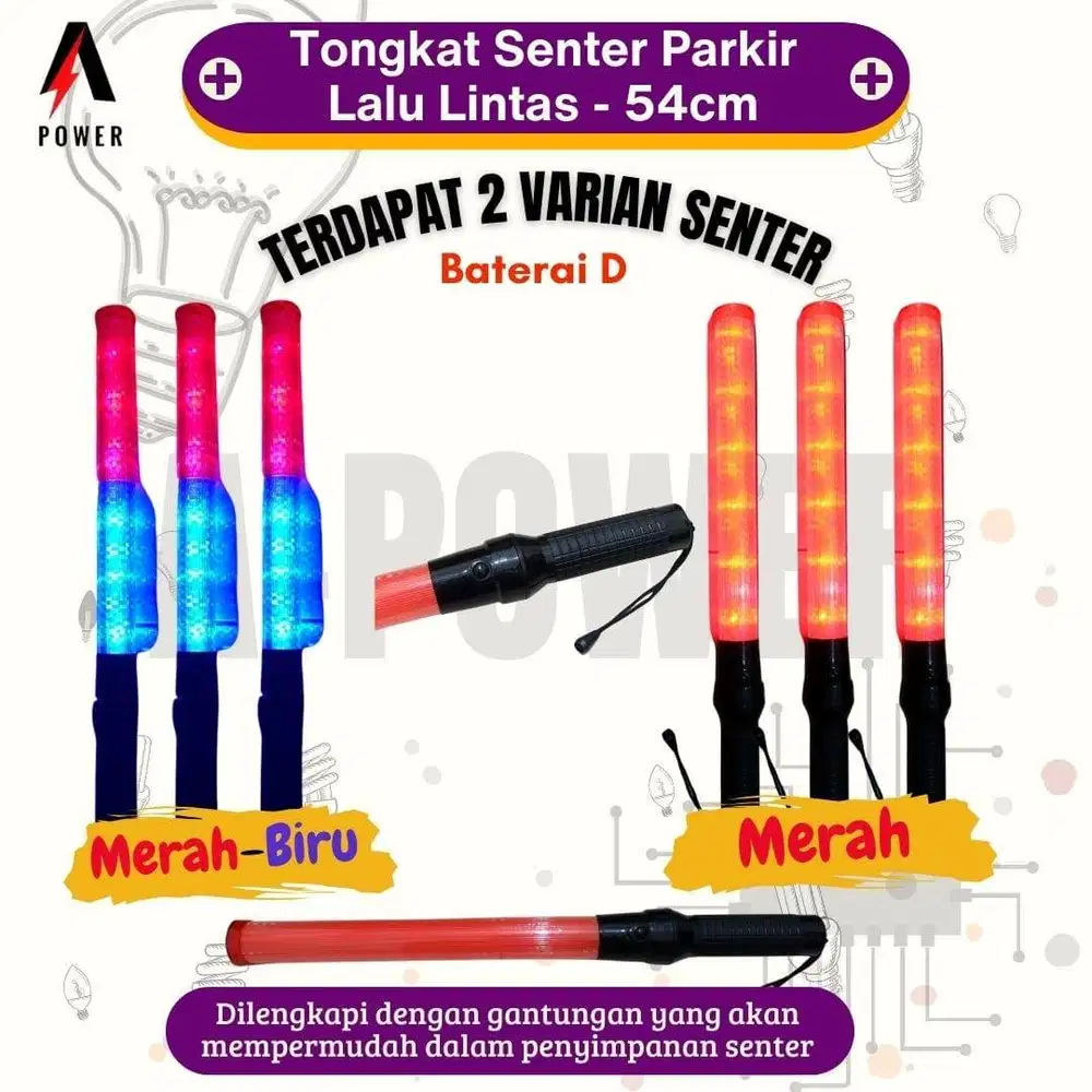 Tongkat Senter Parkir Lalu Lintas Panjang 54cm | ST-013
