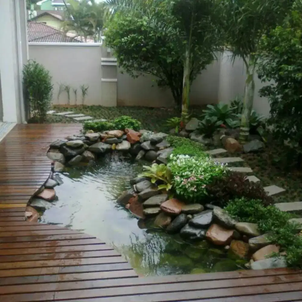 Jasa pembuatan kolam relif kolam ikan koi dll