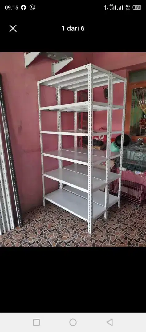 Rak besi 40x120x200 hambalan 5 susun