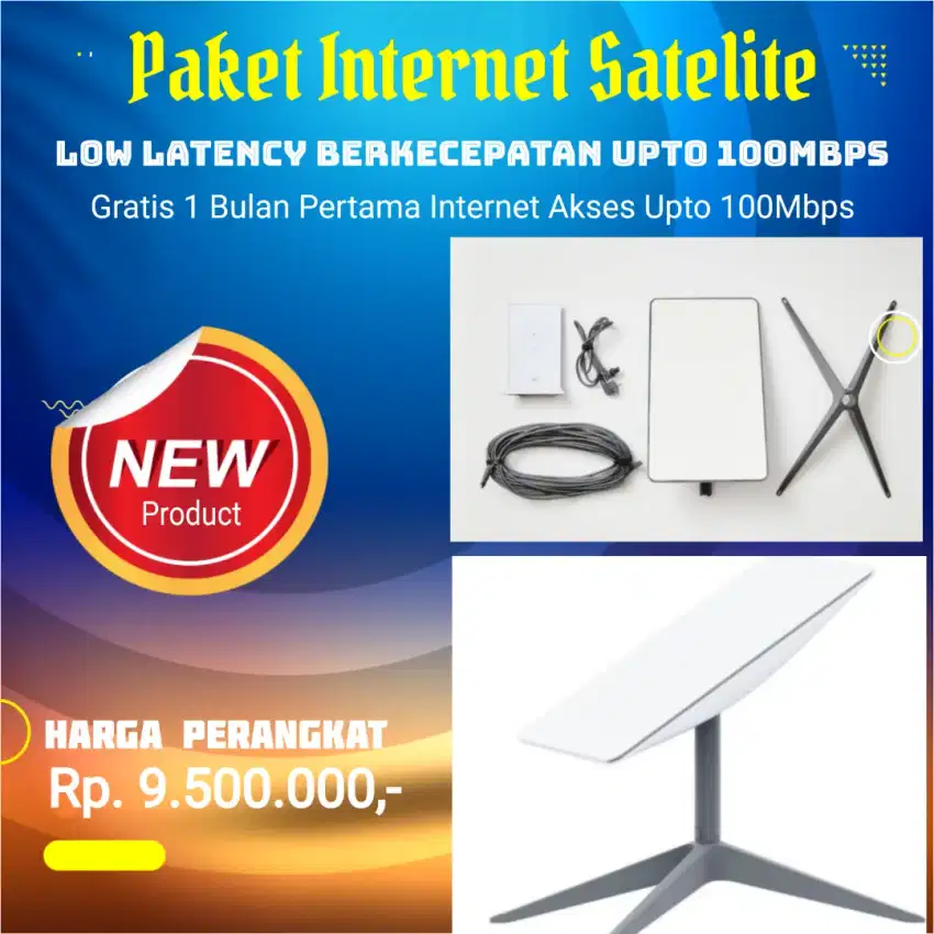 Paket Lengkap Perangkat Internet Satelite Low Latency