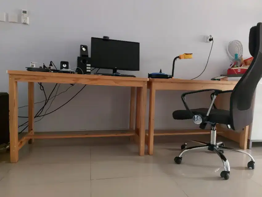 Meja Kerja/ Meja Belajar Full Kayu- Harga Satuan