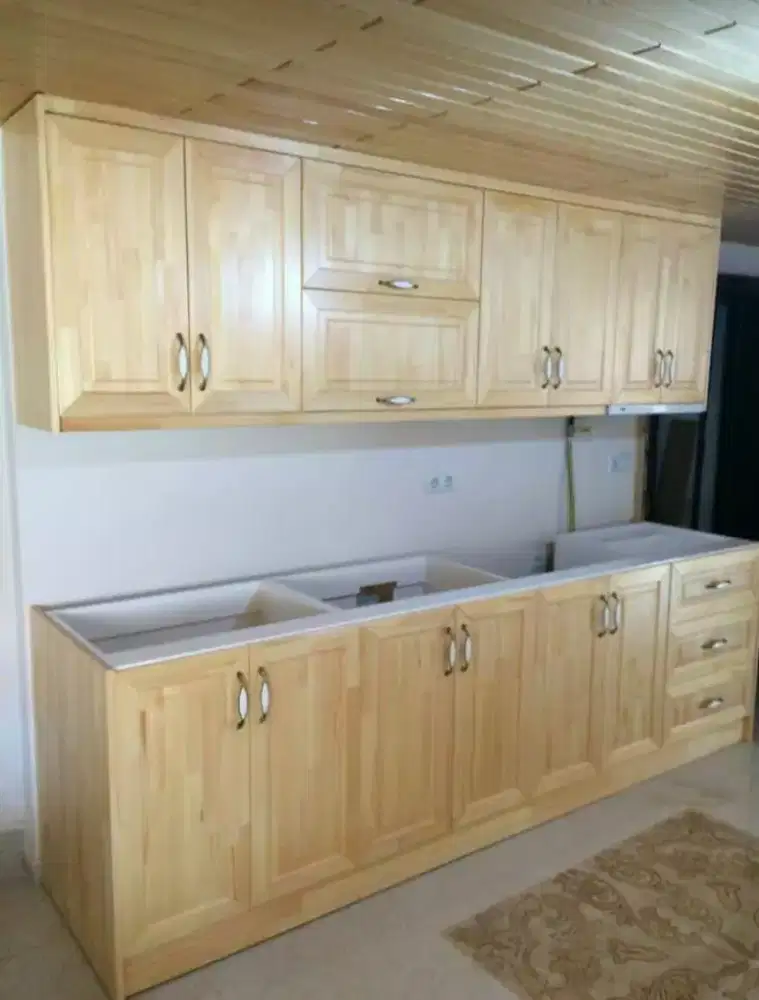 Kitchen set minimalis kayu jati Belanda