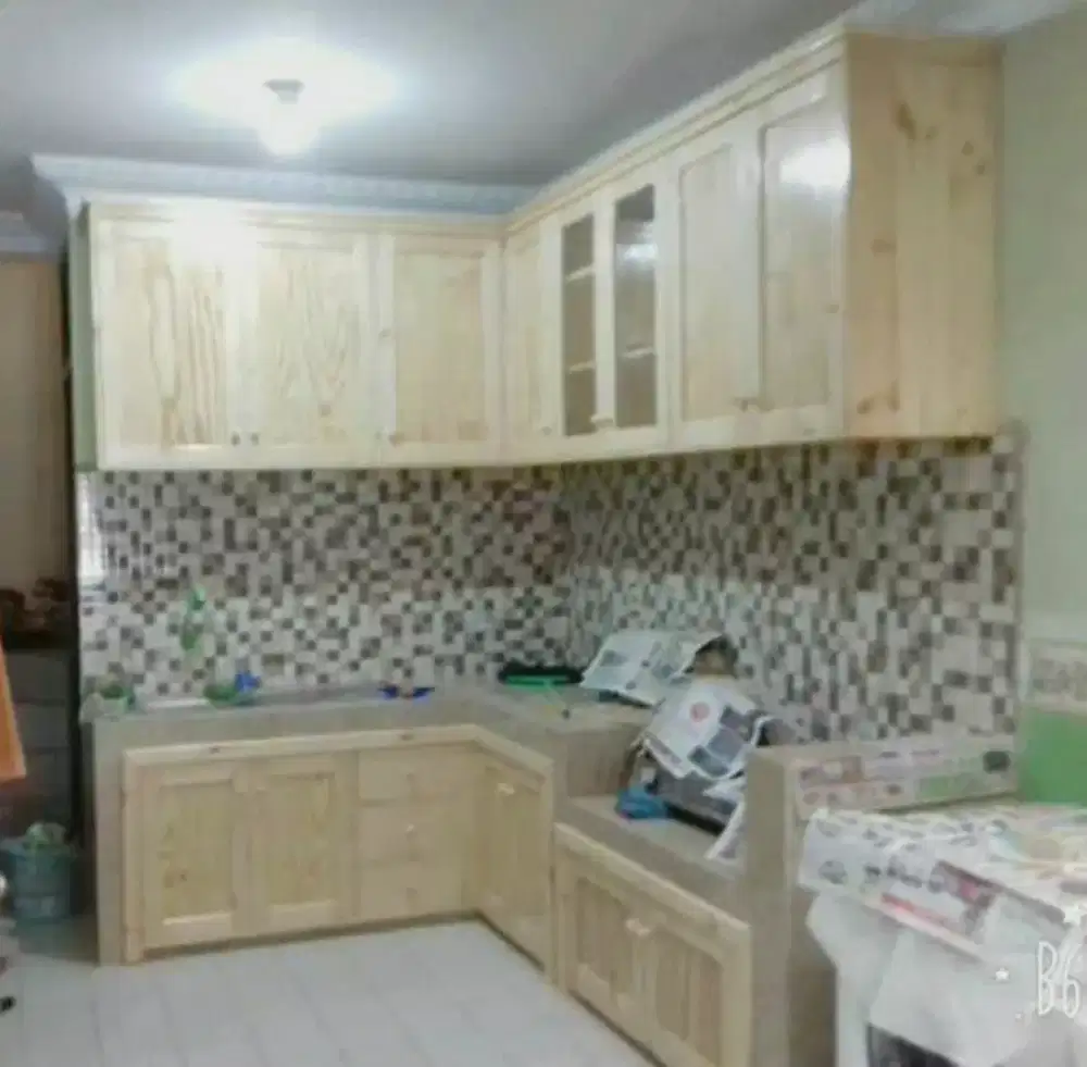 Kitchen set jati Belanda natural