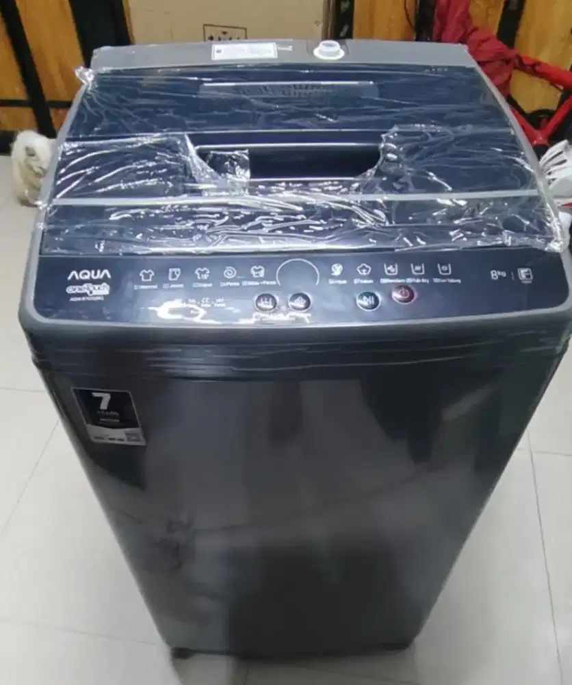 Aqua mesin cuci aqw-77dh 7 kg 1 tabung otomatis quick wash