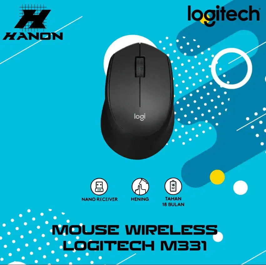 Logitech M331 Mouse Wireless Silent Click - Black Original