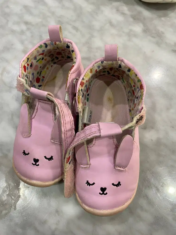 Mothercare Bunny Crawler Shoes - Sepatu Bayi Perempuan (Pink Muda)