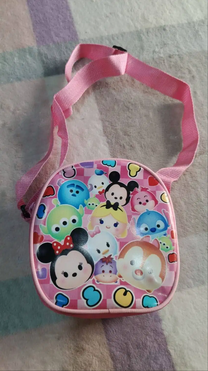 Tas selempang anak kecil bentuk bulat tsum tsum lucu - prelove