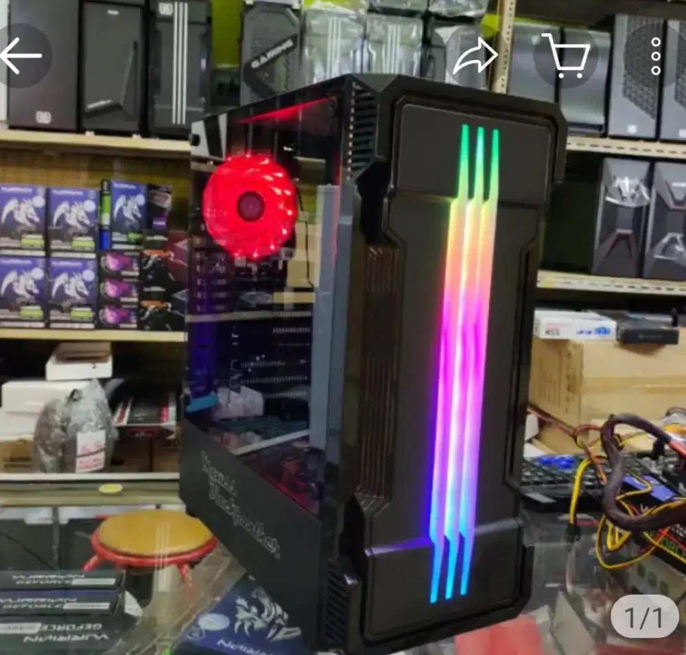 KOMPUTER GAMING FULLSET+MONITOR+KURSI+KAMERA+MOUSE DAN KEYBOARD+STIK