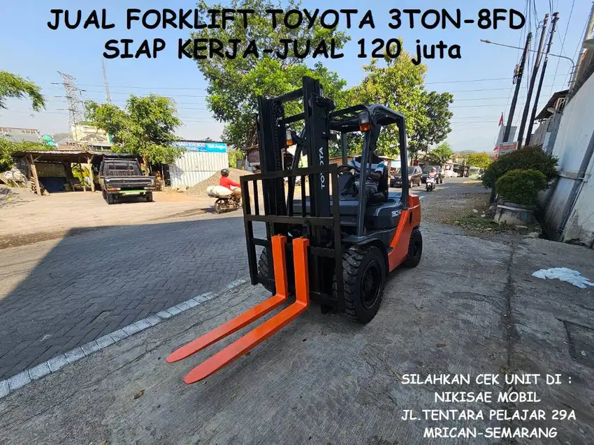 O8I9-OI92-3O75 Forklift TOYOTA 3 Ton-8FD-Silahkan Cek Unit langsung