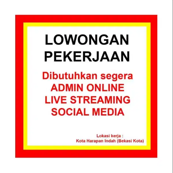 dibutuhkan segera Host Live Streaming produk fashion & aksesoris