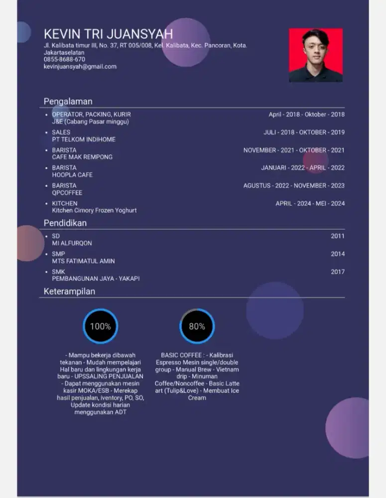 Barista dan pekerjaan lainnya