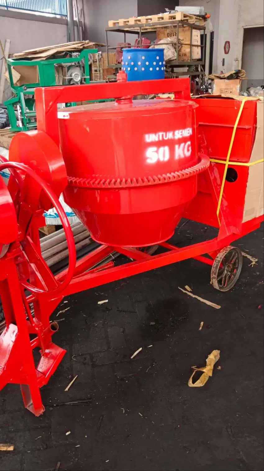 Molen Pengaduk Semen (Mixer 50Kg) + Diesel Engine 8HP - LOMAX MIX50 X