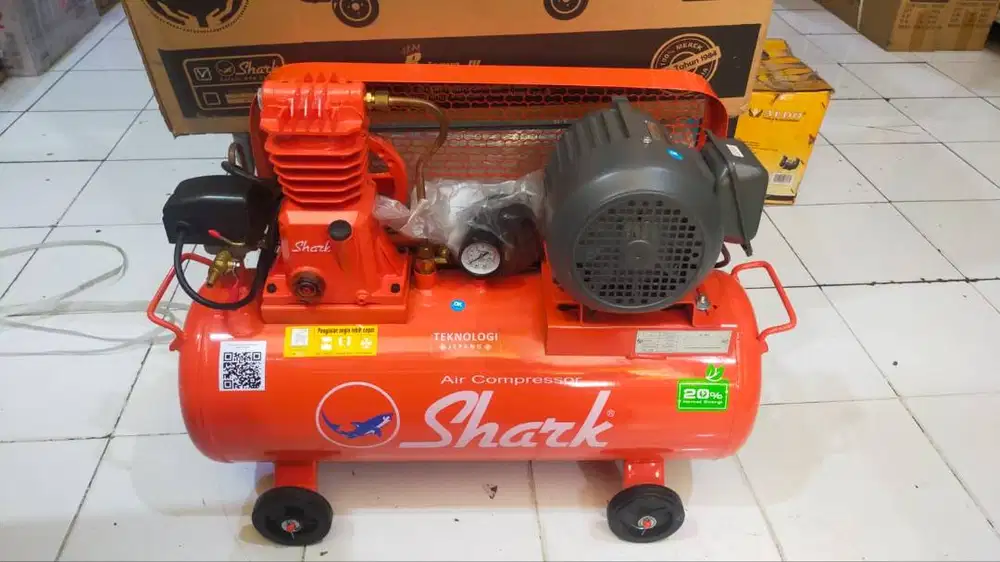 Kompresor Unloading 30L + Dinamo Motor 1/4Hp - SHARK LZPM5114