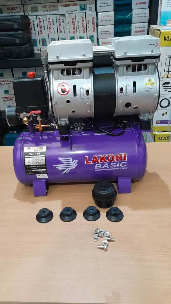 Mesin Kompressor Oil-Less 0.75HP 9Ltr (Tanpa Oli) -  LAKONI BASIC 9S