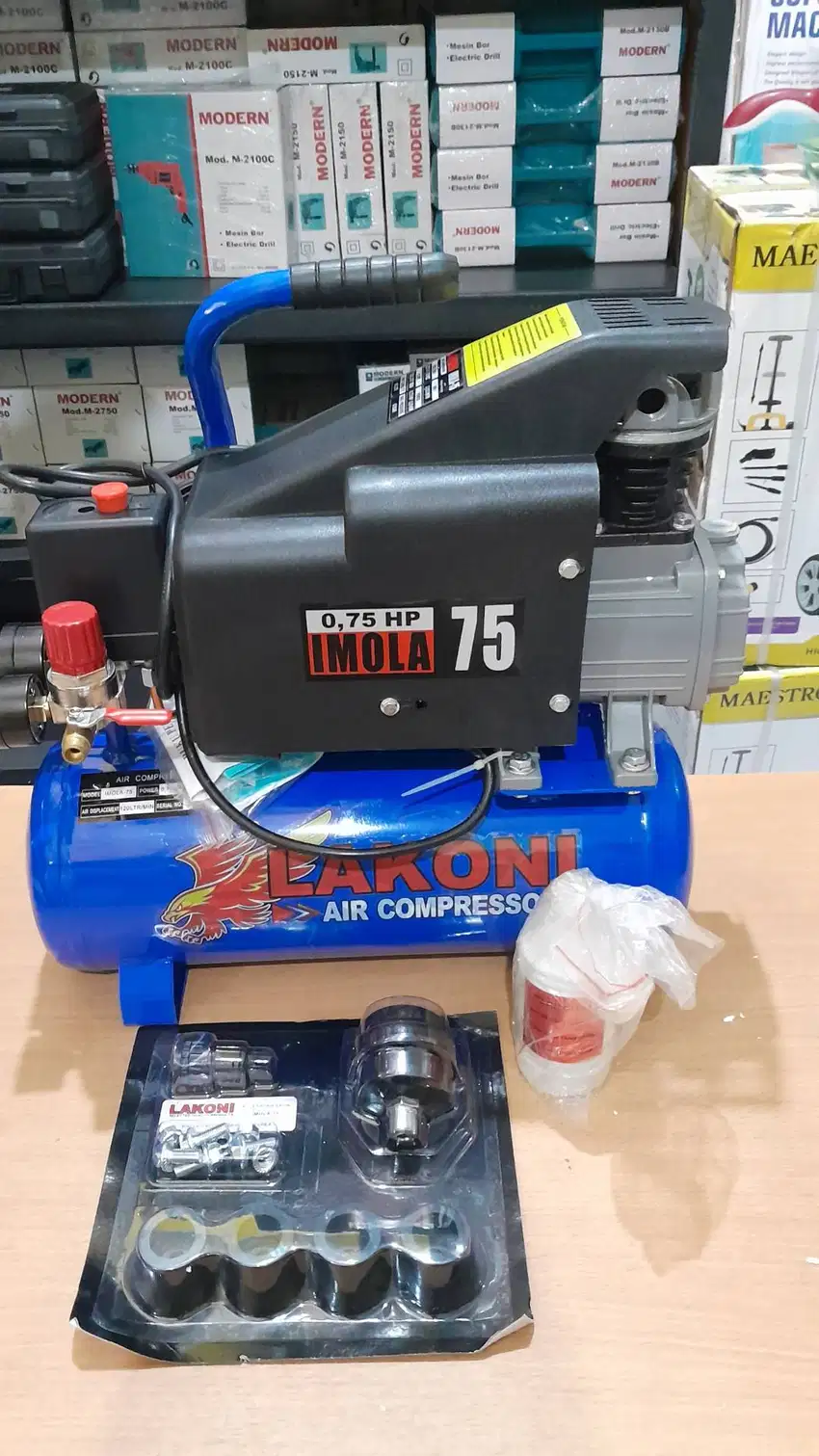 Mesin Kompresor Direct Listrik 0.75Hp - LAKONI IMOLA 075