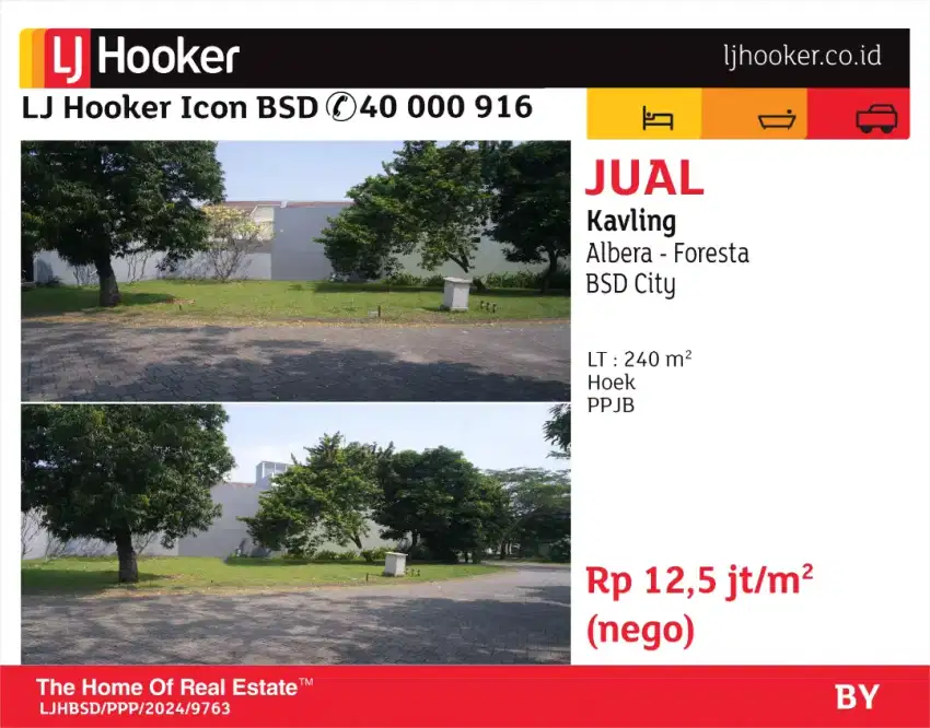 jual kavling hoek the foresta cluster royal blossom