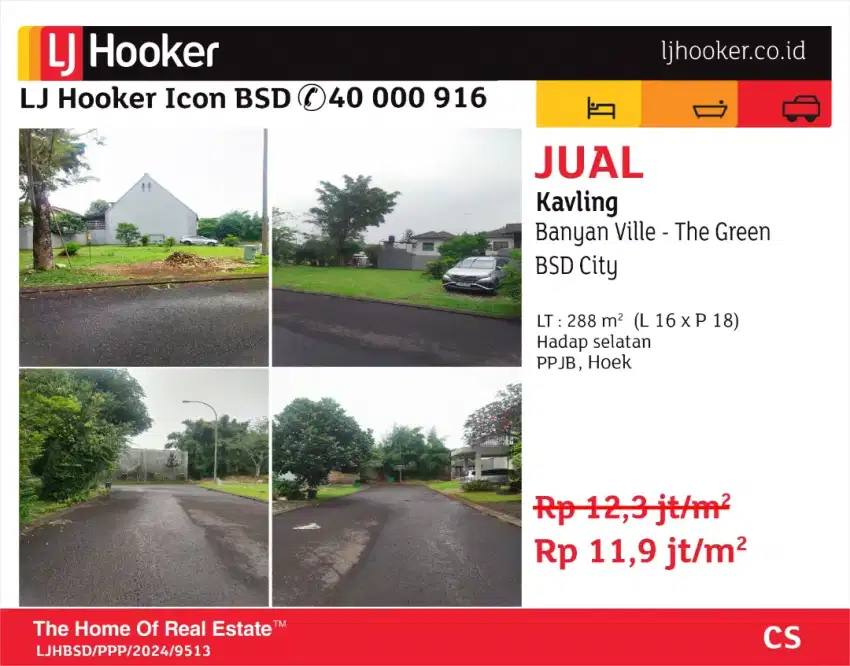 jual kavling hoek the green cluster banyan ville