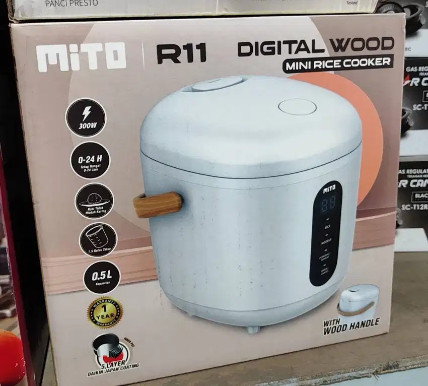 Mito Rice Cooker Mini Digital 0.5 Liter R11 4in1 Travel Magic Com