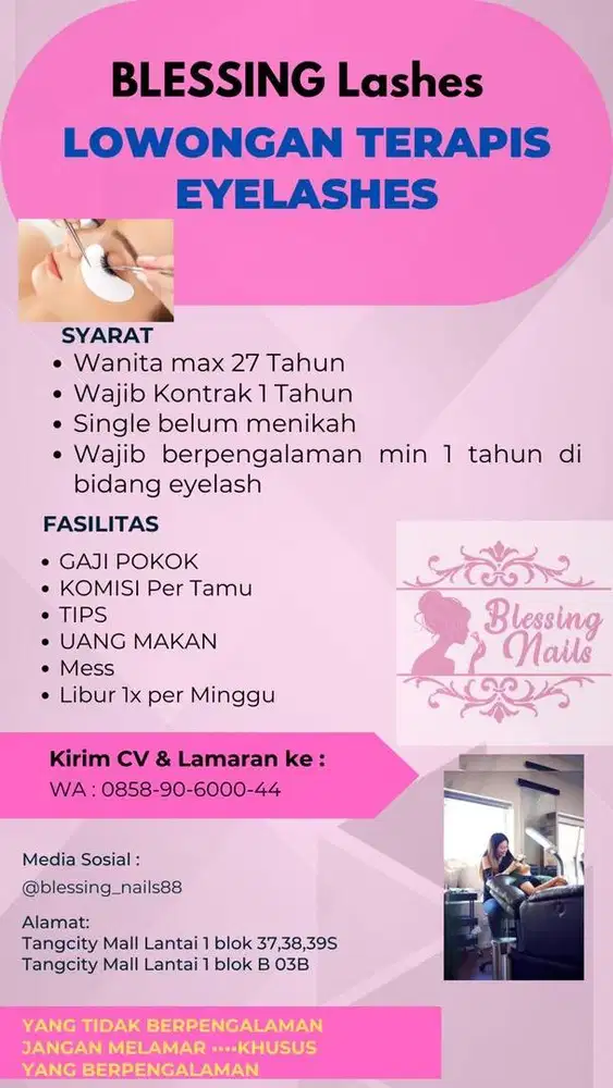 Terapis eyelash berpengalaman