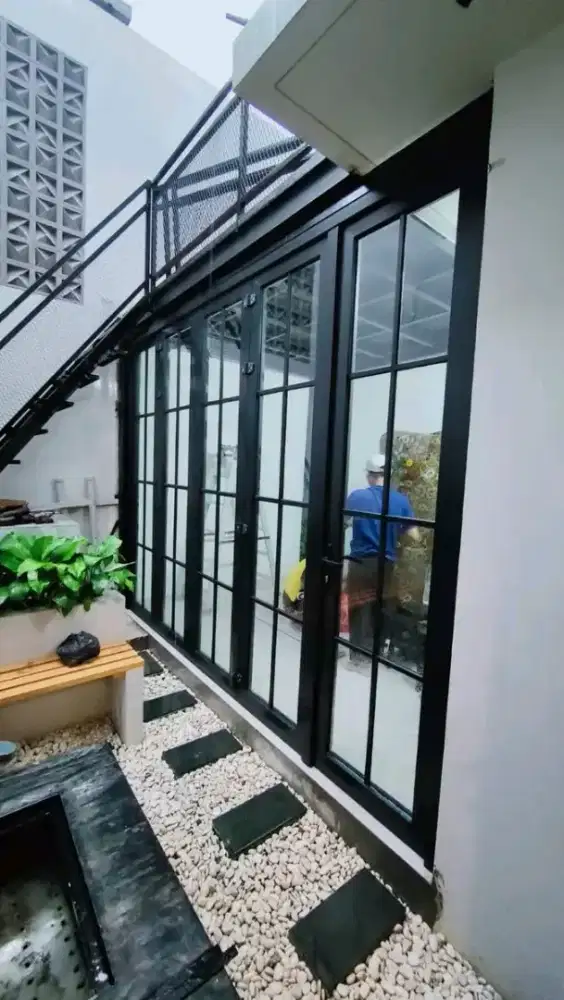 Kusen pintu jendela kaca Aluminium