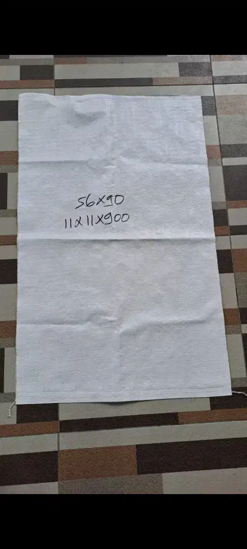 Goni baru putih polos 50 kg ukrn 56x90 tbel 11x11x900 tebel cntk