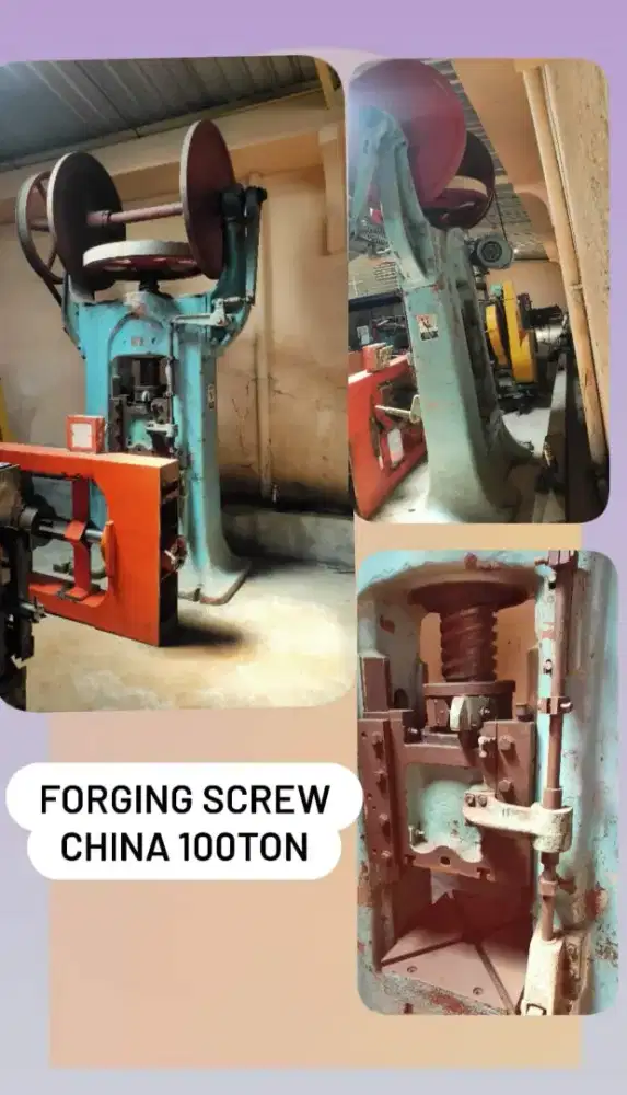 Forging screw 100ton & skrab getek japan