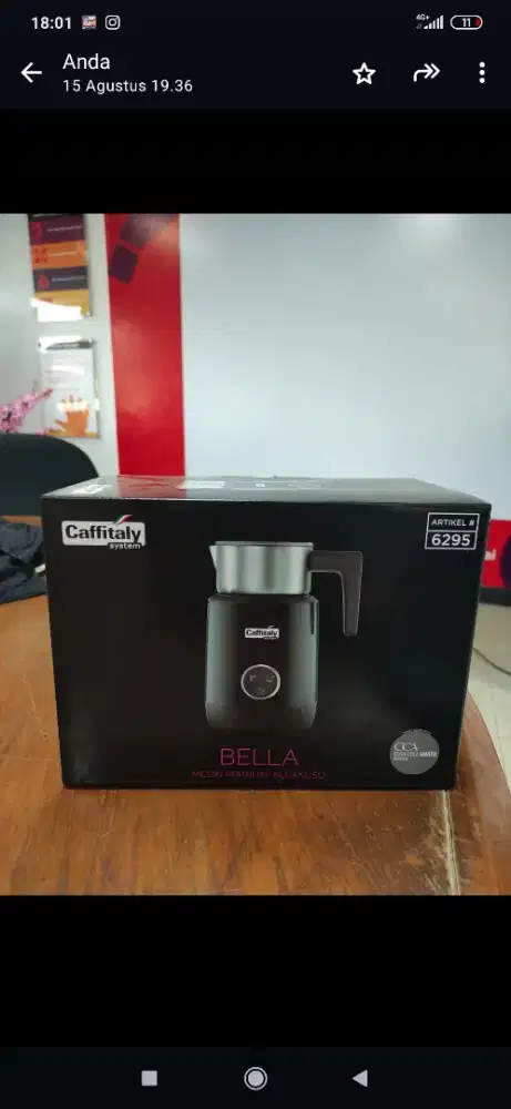 bella milk frother mesin pembuat buih susu