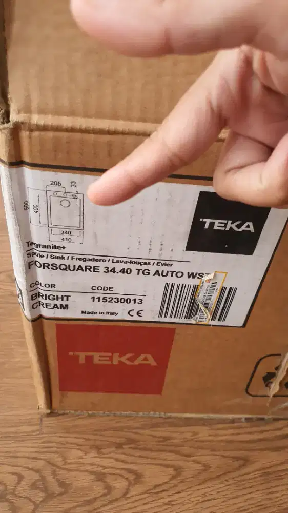 Murah sink Bak Cucian piring baru sink granite merk TEKA warna cream