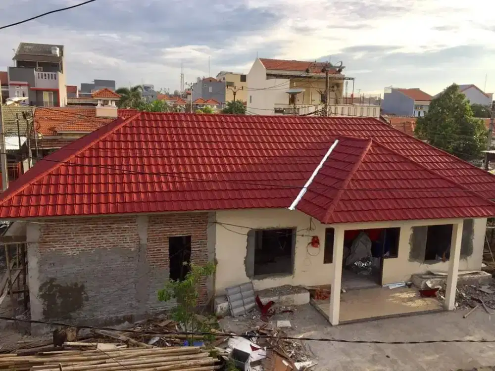 1 PAKET RENOVASI ATAP LAMA KAYU GANTI BAJA RINGAN