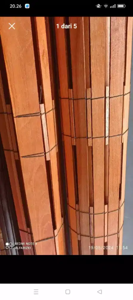 Pusatnya Tirai kerei kayu jati Berkualitas