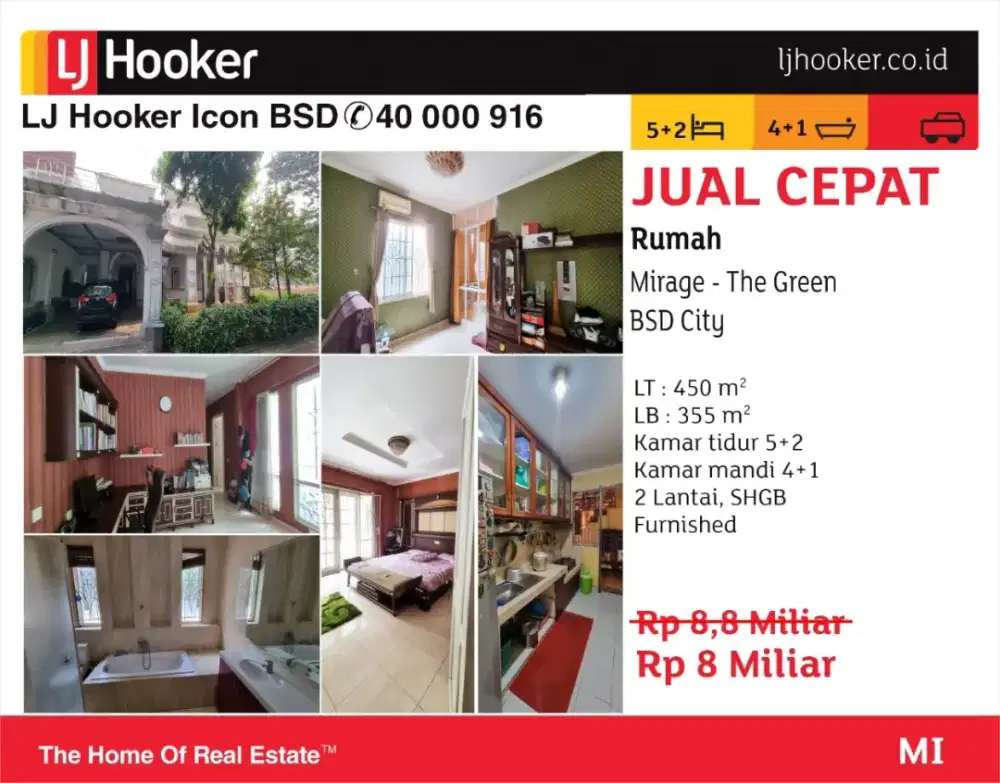 jual cepat rumah the green cluster mirage bsd city