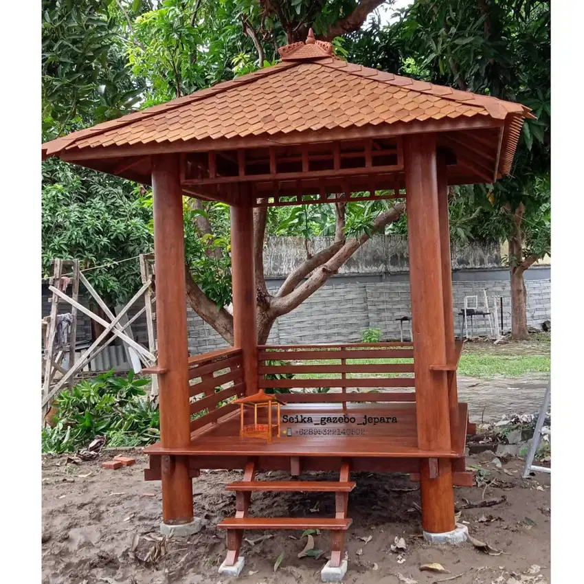 GAZEBO KAYU GLUGU MURAH DAN BERKUALITAS