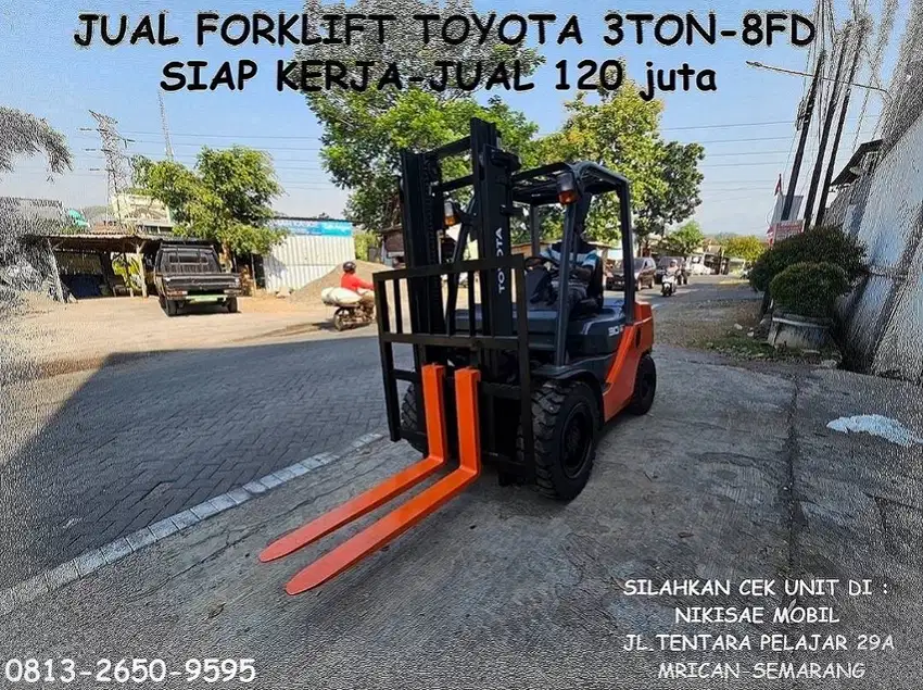 Ready Forklift bekas-Forklift Toyota 3 Ton-8FD-bekas dipakai sendiri