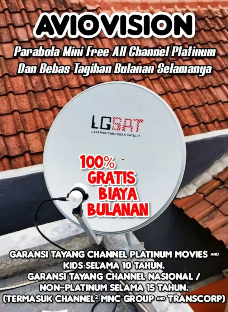 AVIOVISION PARABOLA TANPA BERLANGGANAN KOTA PADANG