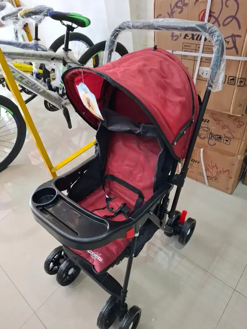 STROLLER ANAK SPACEBABY ( WARNA MERAH / RED )