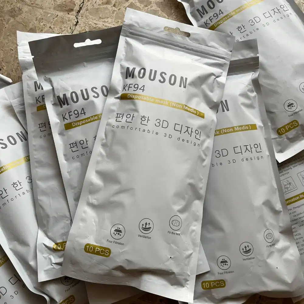 5pax NEW masker KF94 korea 4ply (10 pcs per pax)