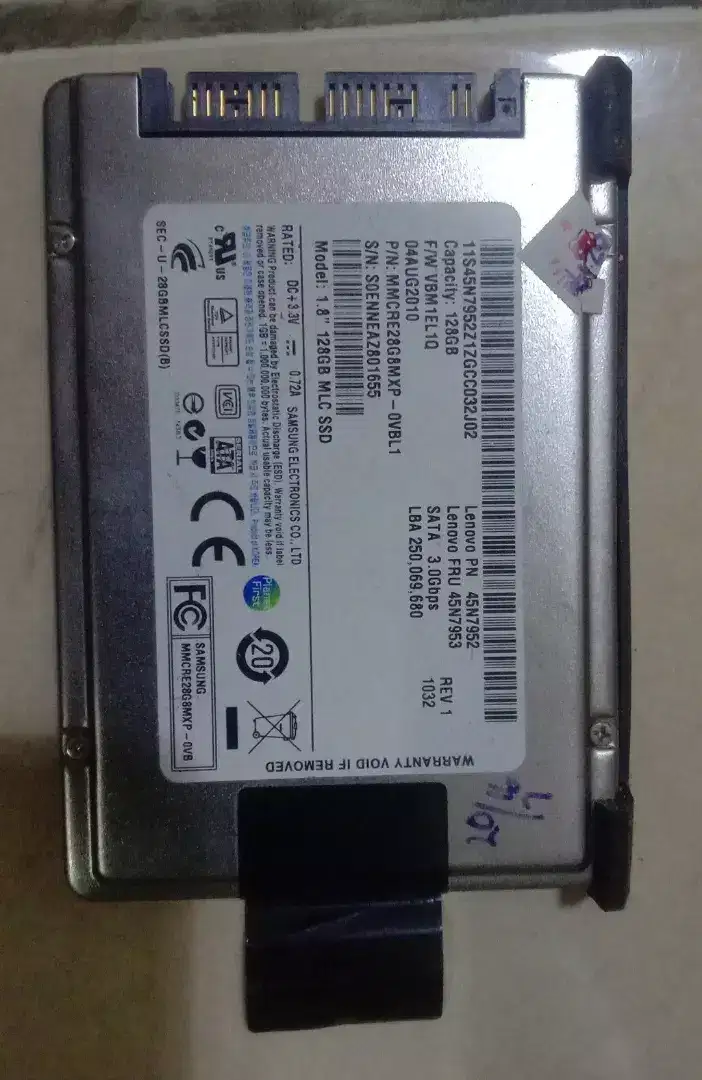 Samsung 128GB 1.8 MLC SATA II SSD Jaksel