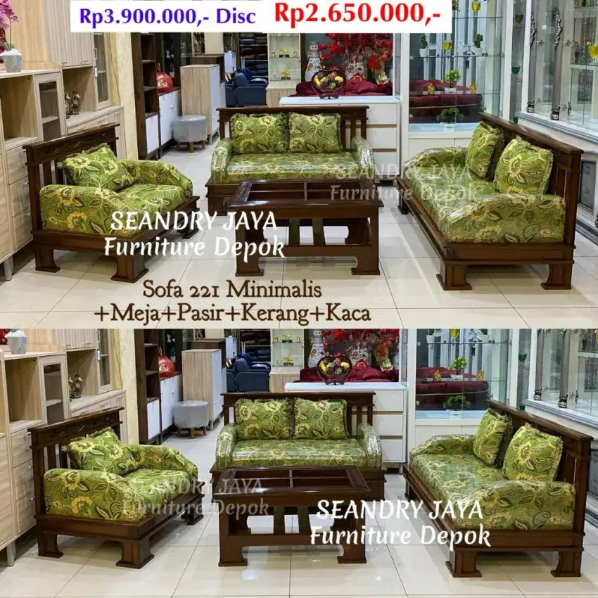 SEANDRY JAYA Furniture Depok/Sofa Blok Jati Jepara/Minimalis/Murah
