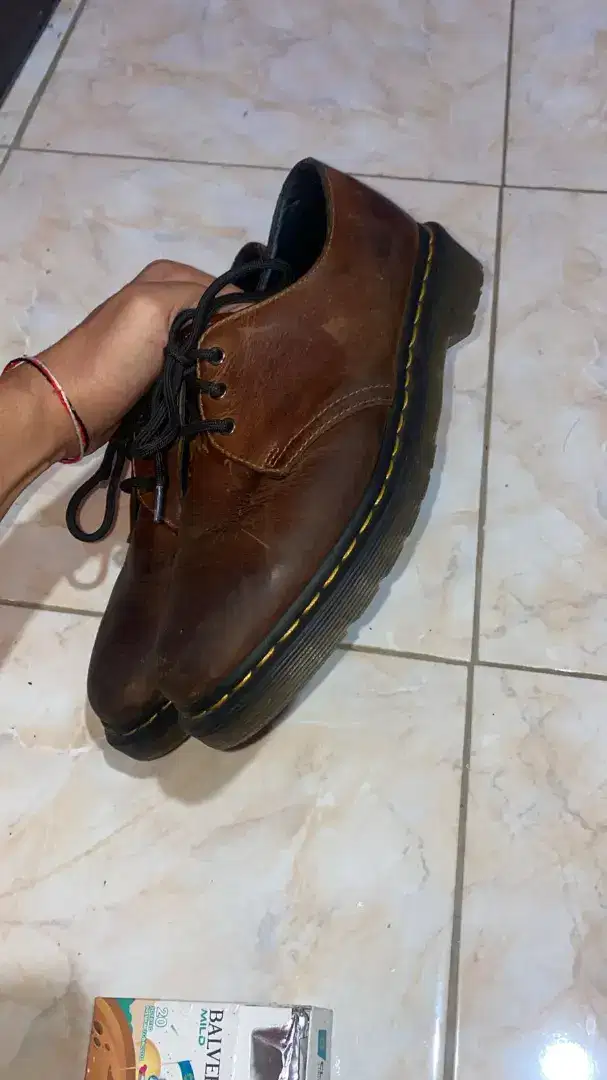 Sepatu Docmart 1461 Dark Brown Gaucho