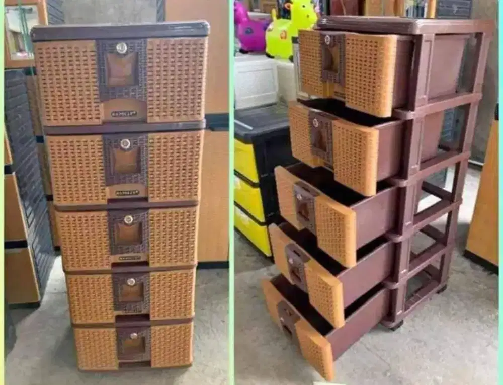 Promo Murah Lemari Laci Napolly 5 Susun Plus Kunci ‼️