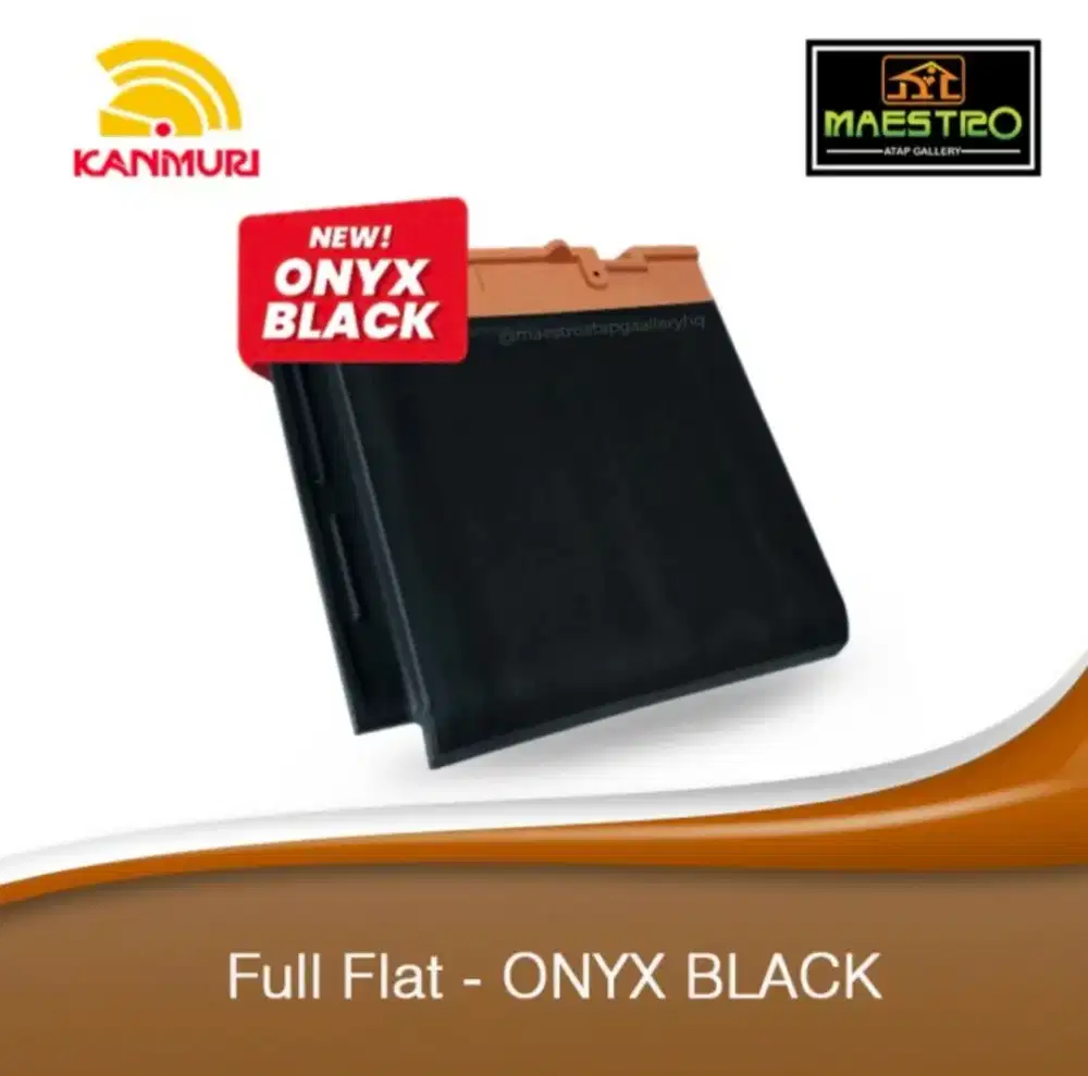 Genteng kanmuri full plat onyx black