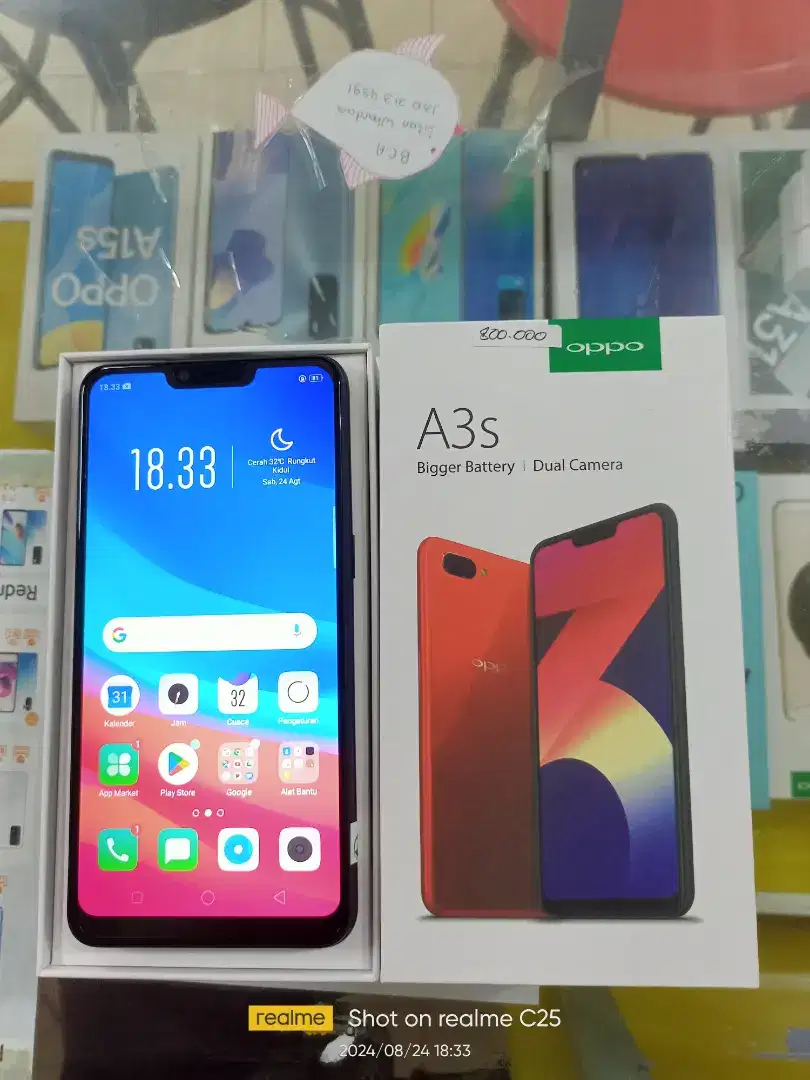 Oppo A3s SECOND Ram 6/128 gb lengkap normal bisa Tukar Tambah