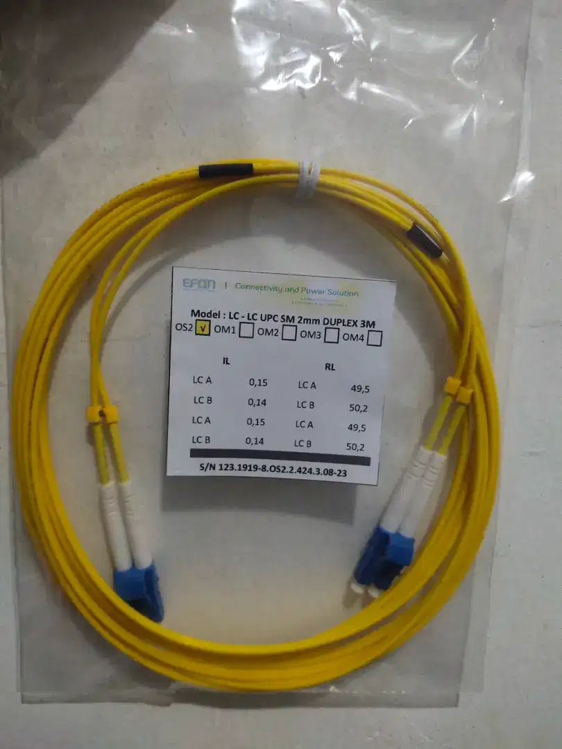 Patchcord Fiber optic LCLC SM 2mm