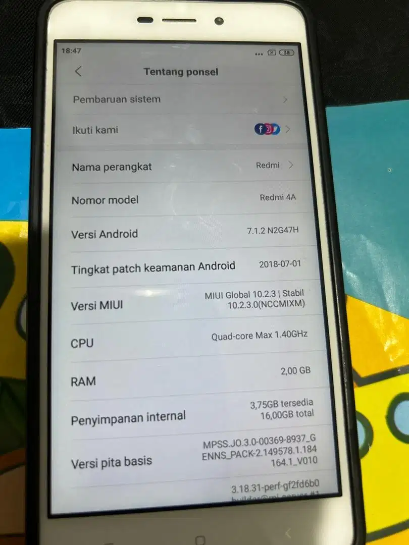 Dijual xiaomi redmi 4a