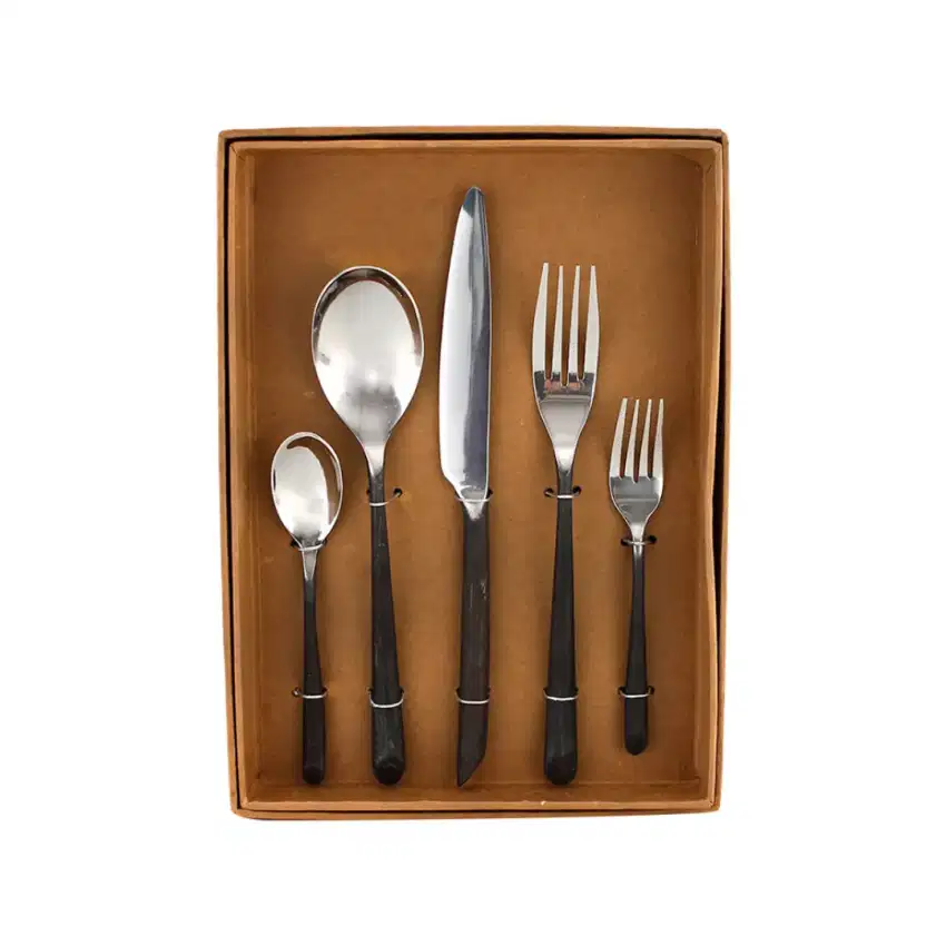Palmerhaus Ridge Cutlery Set of 5 Black