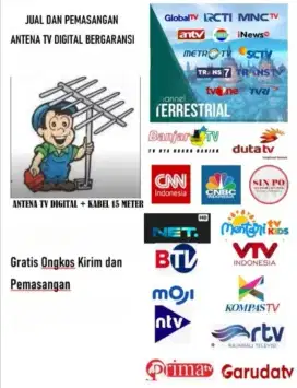 Pemasangan Antena TV Digital, Setting & Upgrade STB untuk Rumahan