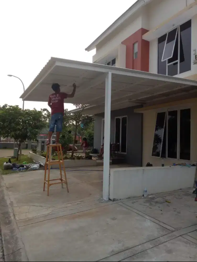 Kanopi alderon dabel model tiang gawng