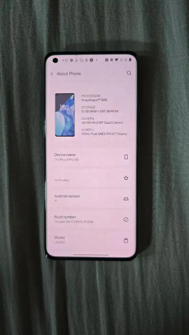 Oneplus 9 Pro 12GB RAM 256 ROM